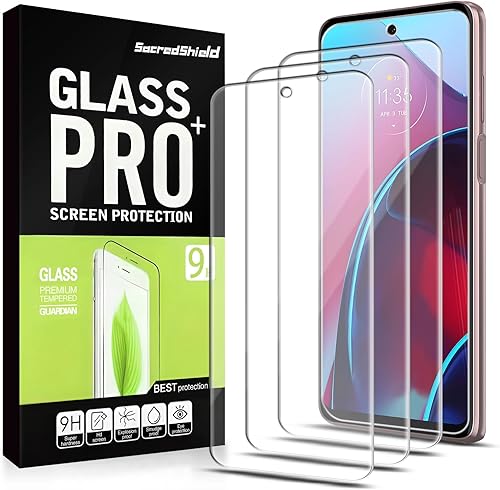 Paquete de 3 protectores de pantalla para Moto G Stylus 5G 2022, vidrio templado, dureza 9H, sin burbujas, fácil de instalar