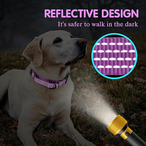 Miniatura 5 de Collar Martingale para perros de entrenamiento, 1 unidad, collares reflectantes ajustables con hebilla, sin tirones, evita que se resbalen para