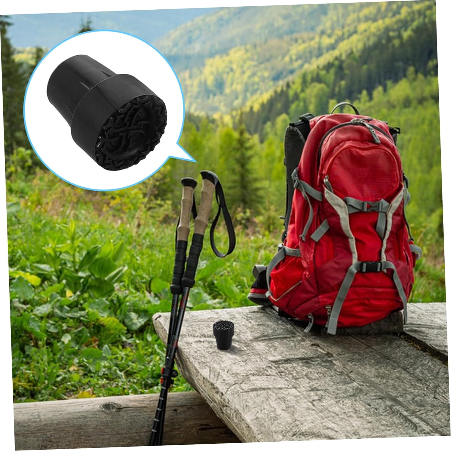 Yardwe Cane Walker Tips Durable PVC Non Slip Replacement Tips for Enhanced Stability and Comfort for Seniors Trekking Hiking and Walking Sticks Easy Installation