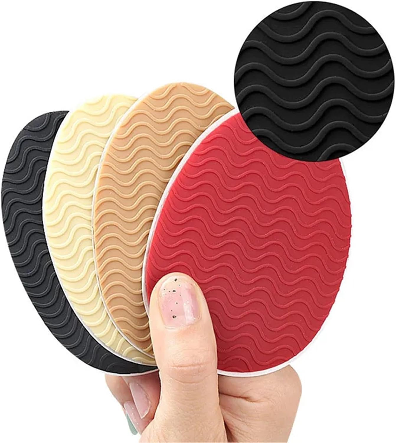 Non Slip Shoe Pads 8pairs Shoes Mat Stickers Self-Adhesive High Heels Forefoot Sticker Silicone Rubber Soles Pad