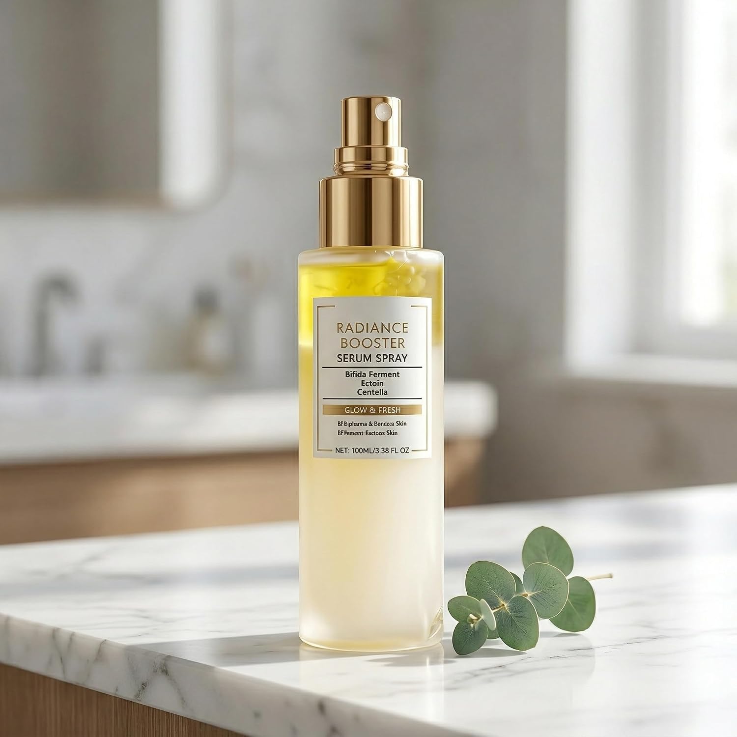 Clennaner Radiance Booster Serum Spray, Hydrating Face Mist with Centella, Glow Enhancing Facial Spray, Lightweight Moisturizing Mist for Makeup Setting & Daily Skin Care, 100ml