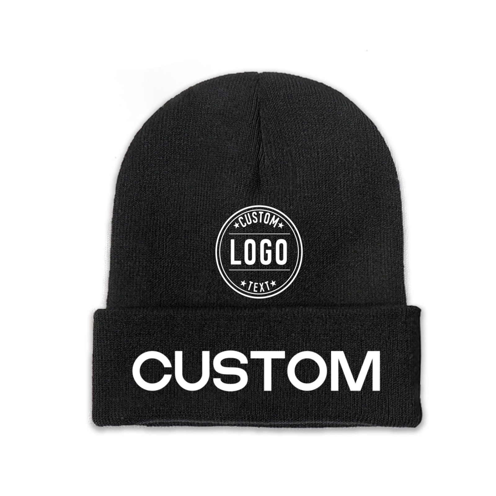 Custom Beanie for Men Women - Bulk Personalized Beanie Unisex Aldult Add Your Text Picture Name Logo Custom Logo Beanies Custom Winter Hat Basic Customized Beanies for Travel