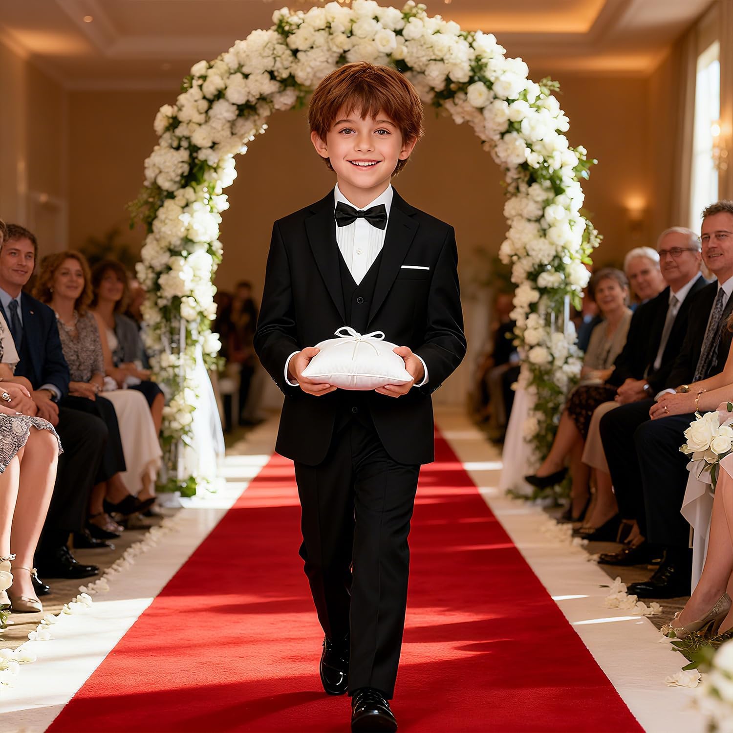 Boys Suit Kids 5 Piece Tuxedo Suit Set for Teen Boys Formal Dresswear - Image 7