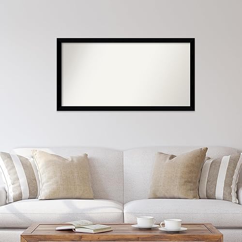 Miniatura 4 de Amanti Art Black Bathroom Mirror for Over Sink, 25x47 Custom Made Black Museum Rectangle Vanity Mirror, Oversize Modern Wood Frame, Hangs