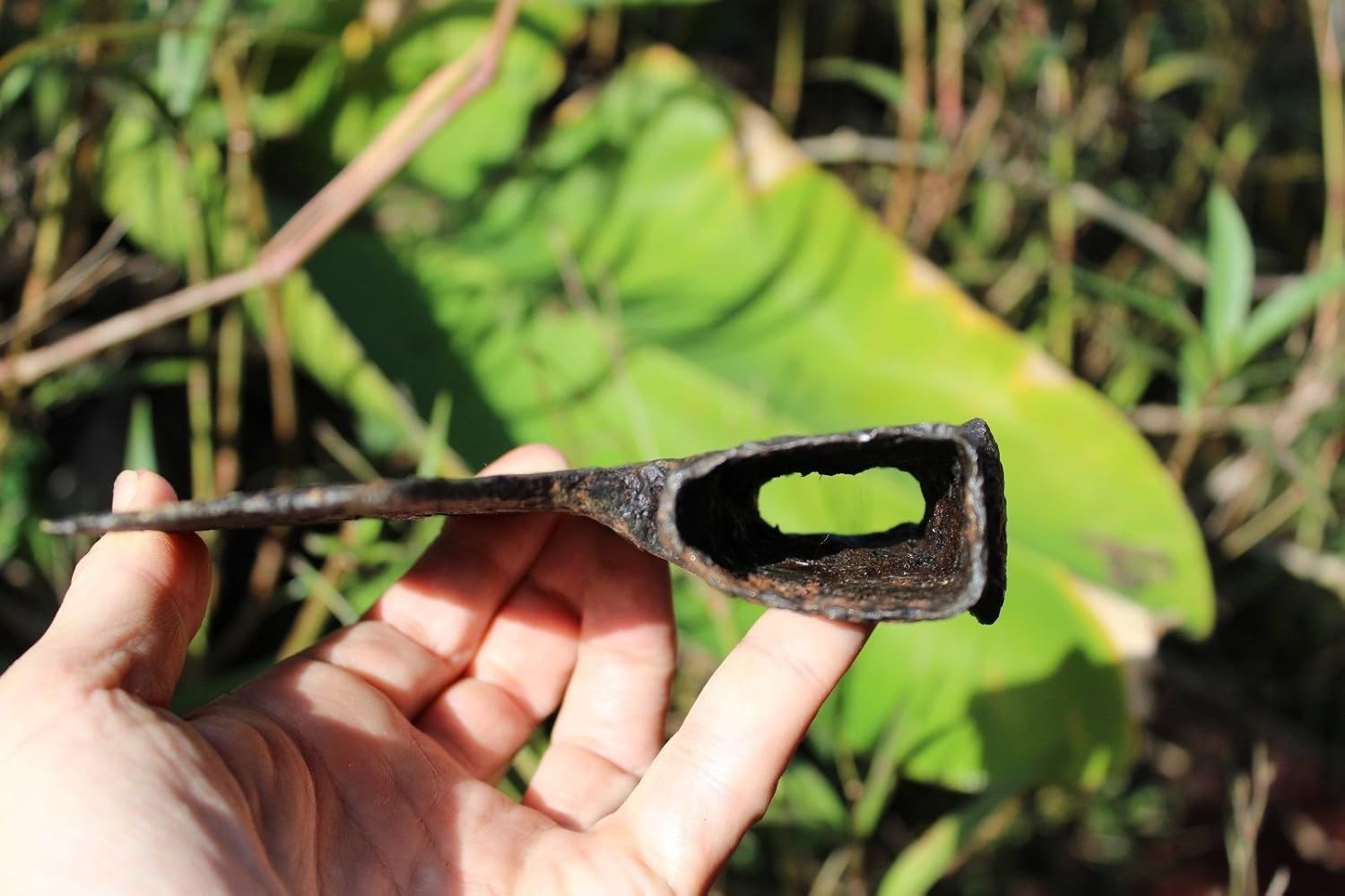 European Medieval German, iron Axe with the key-shape hole #12A