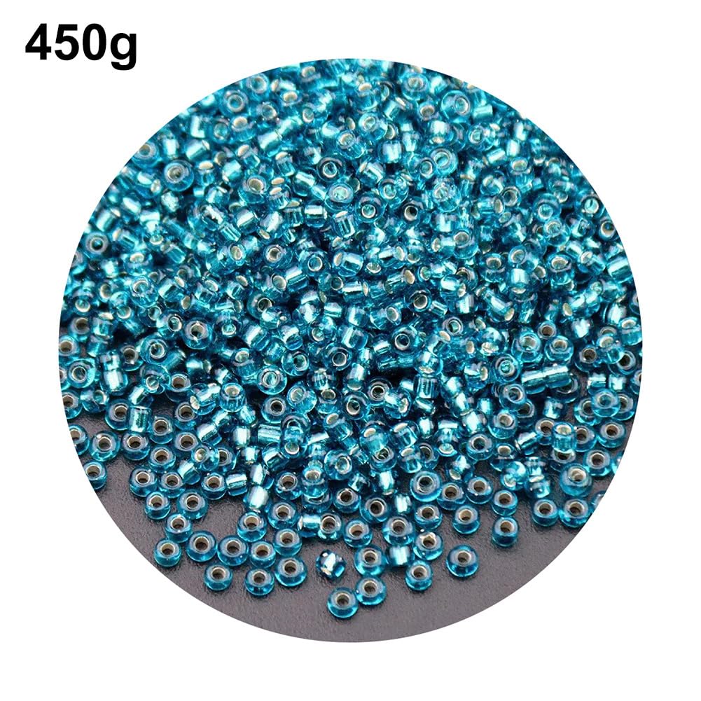 Cuentas De Vidrio De 3 Mm, Pequeñas Cuentas De Poni Translúcidas, Espaciadoras Sueltas para Bordado, Manualidades Y Joyería, 450 G (Aproximadamente 18000 Unidades)