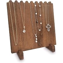 Mooca Wooden Plank Necklace Jewelry Display Stand Display Holder Wooden Display Stand Brown Color
