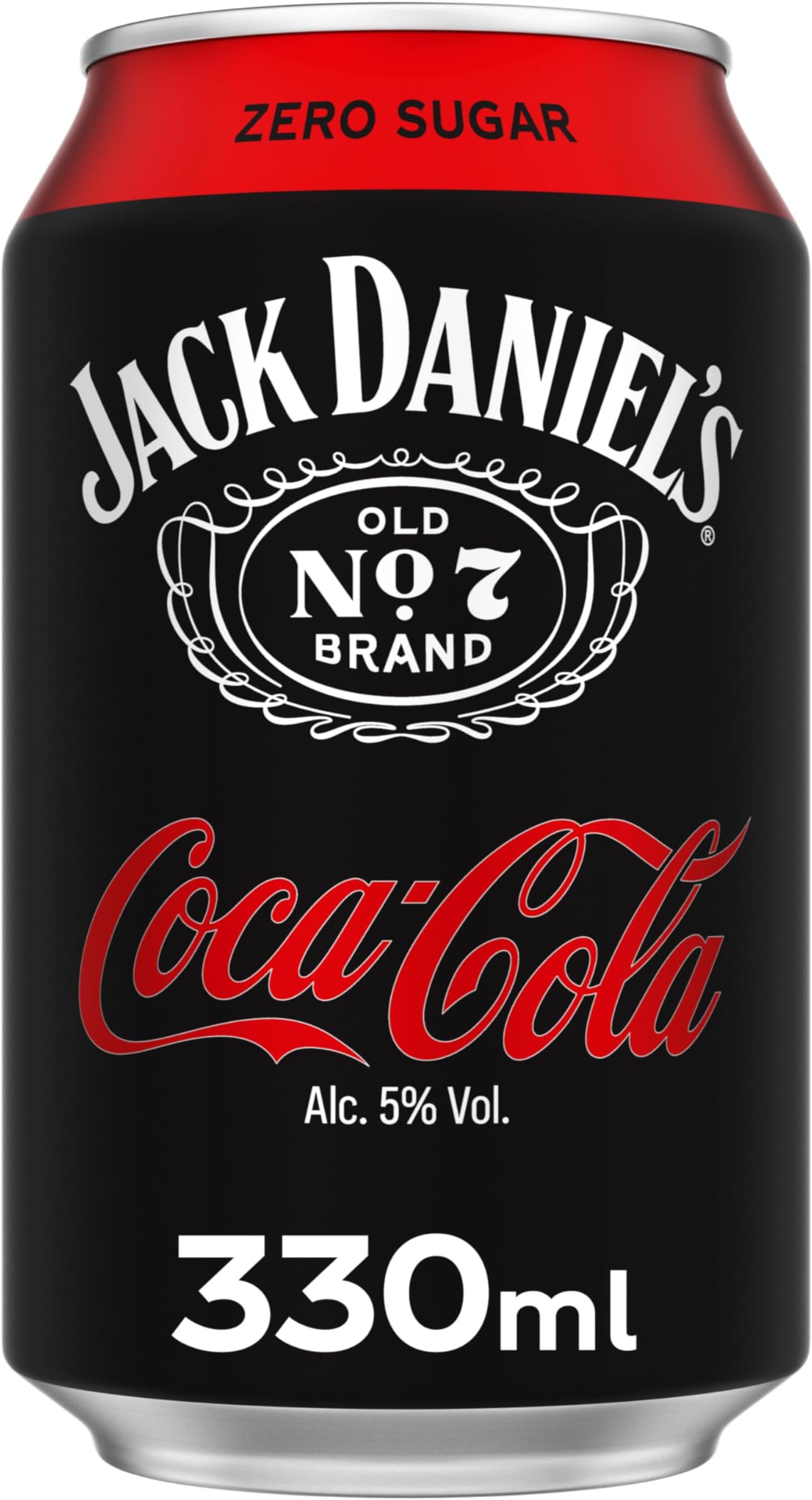 Jack Daniel's Tennessee Whiskey Mixed with Coca-Cola Zero Sugar 330ml