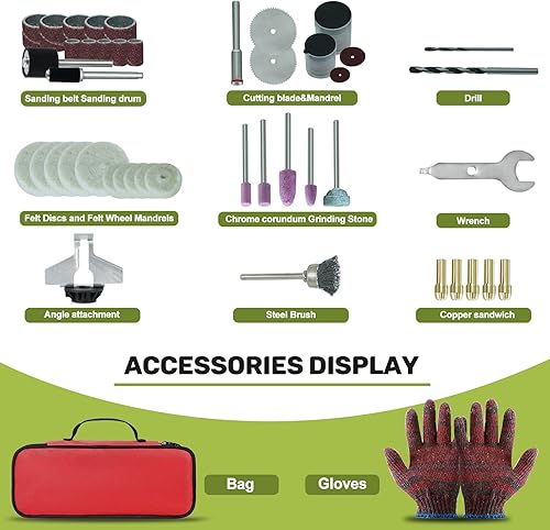 Miniatura 5 de Electric Handheld Chainsaw Sharpening Kit, Cordless Chainsaw Sharpener, Multi-Function HighSpeed Chain Sharpener Tool Set Battery Powered with 6pcs