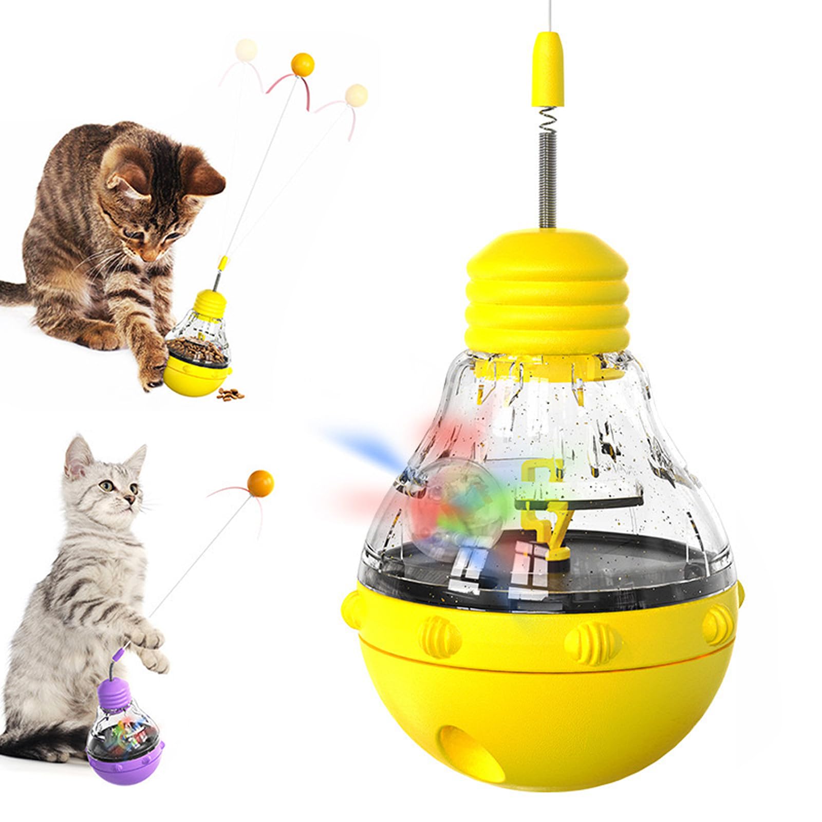 Toulideifaria Interactive Cat Toys for Indoor Cats Boredom Fillable Dry Cat Food Cat Toys for Bored Indoor Adult Cats Suitable for Kittens to Play and