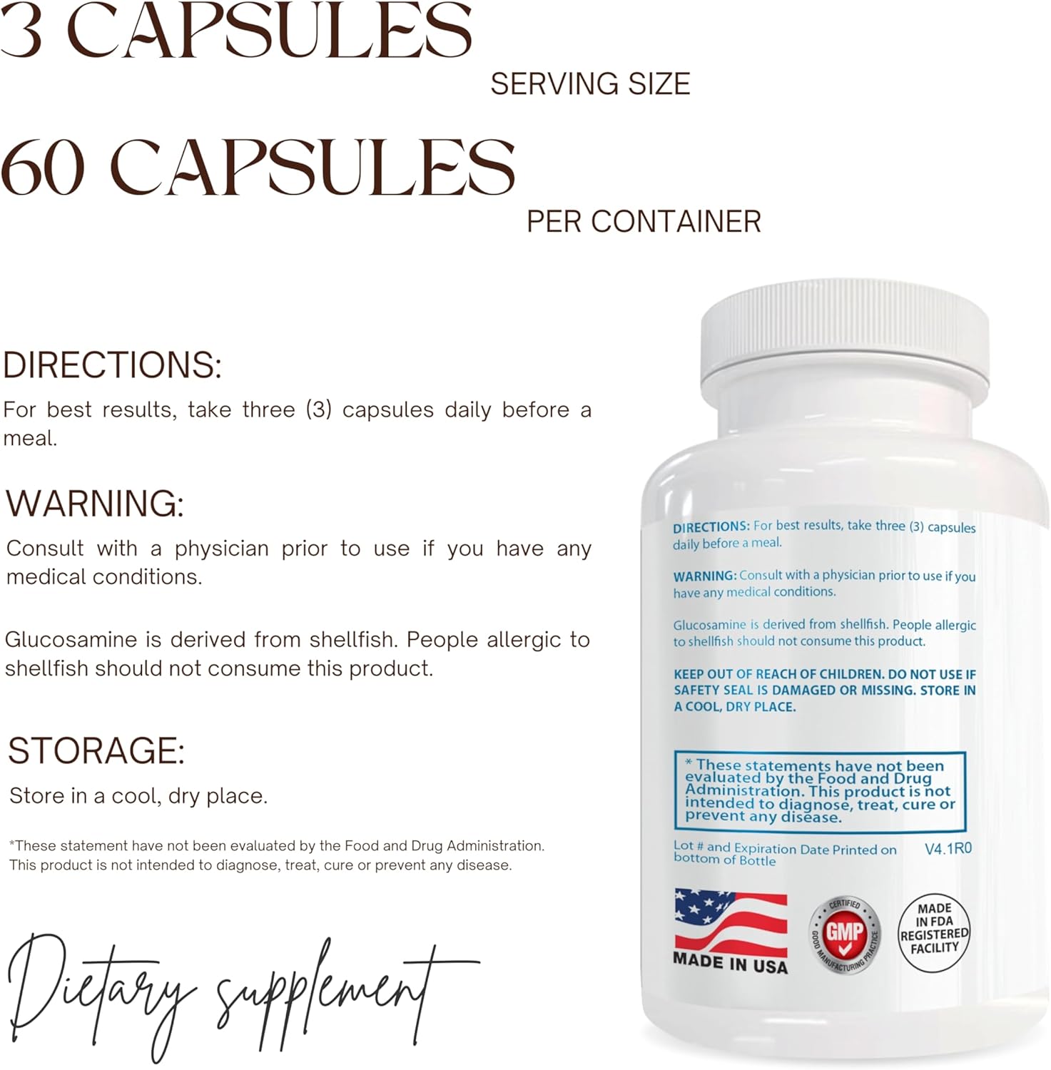 JOINTSPARK Joint Support Supplement – Glucosamine, Chondroitin & MSM with Boswellia, Turmeric, Quercetin & Bromelain – Supports Joint Comfort – Gluten Free, Non GMO – 60 Capsules