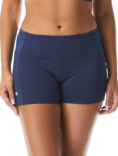 BEACH HOUSE SPORT Chandra Spandex Workout Swim Shorts — Quick Drying Yoga, Running, Swim, Volleyball
