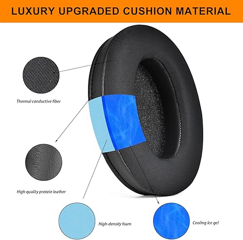 Miniatura 4 de WH-1000XM3 - Almohadillas de repuesto de gel refrigerante compatibles con auriculares Sony WH-1000XM3 (WH1000XM3)