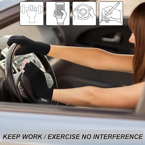 Miniatura 10 de 2 pares de guantes de artritis con dedos completos guantes de compresión para mujeres hombres  túnel carpiano artritis reumatoide Soporte de mano