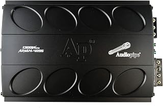 Audiopipe APMI-4095 Class AB 1300 Watt Compact Mini MOSFET 4 Channel Amplifier for Car Stereo Sound System with Bass Knob and Bridged Operation
