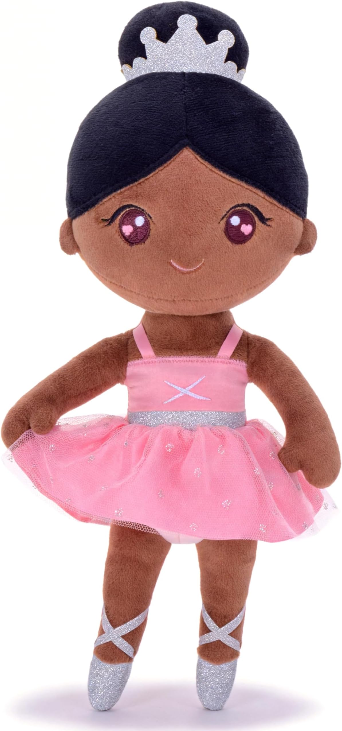 Gloveleya Ballet Dolls Baby Girl Gifts Plush African American Ballerina Doll Bronze