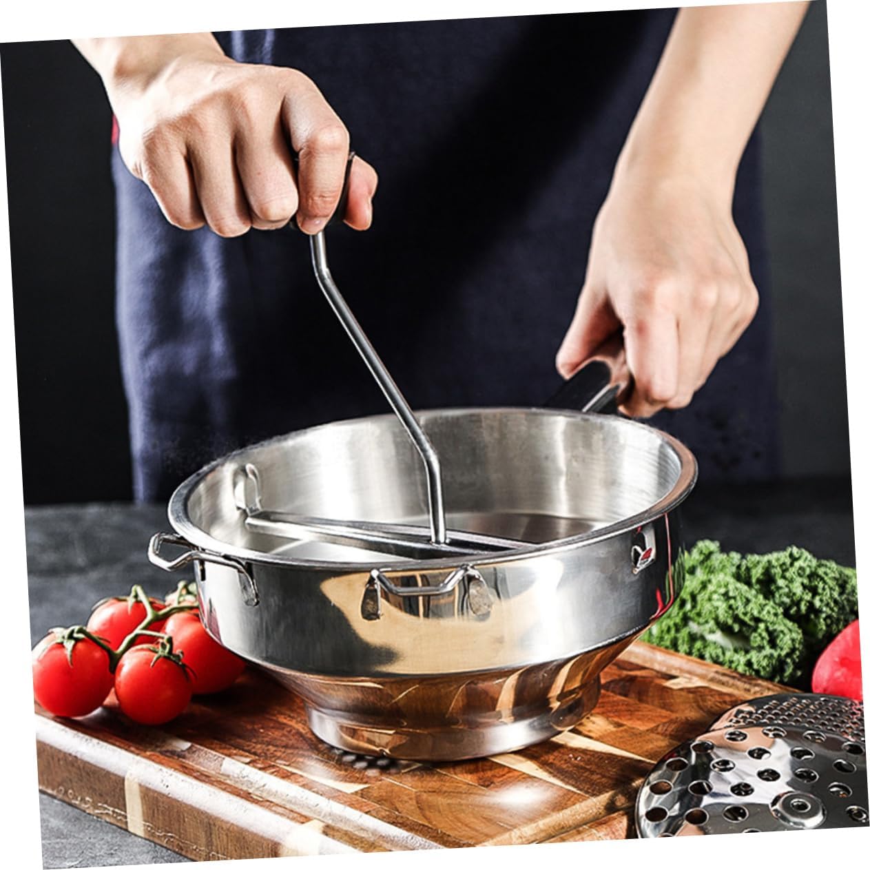 OUNONA Stainless Steel Blender for Kitchen Vegetable Strainer Shredder Grinding Milling Food Grater
