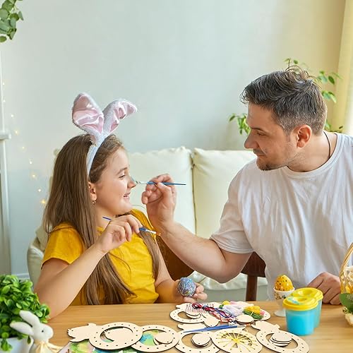 Miniatura 9 de Fennoral Paquete de 6 piezas de atrapasueños de Apple para niños, haz tu propio atrapasueños, bricolaje para colorear arte y manualidades de madera