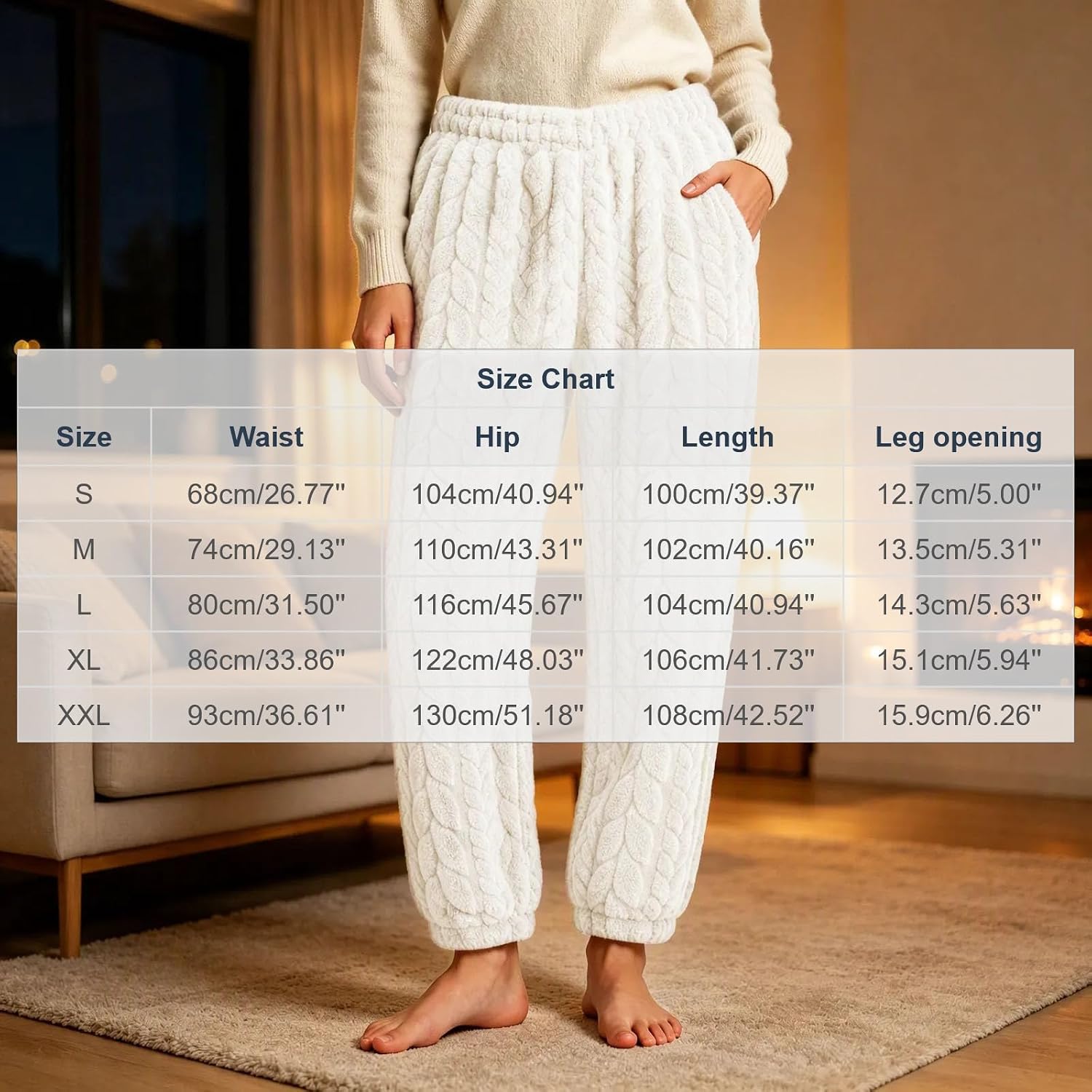 Women Plush Fluffy Pajama Pants Fuzzy Lounge Pants