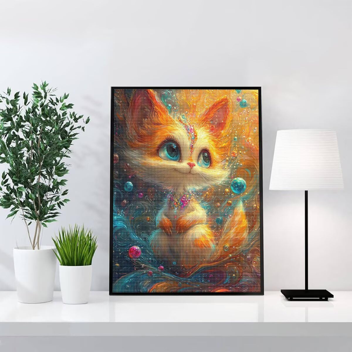 Diamond Painting Kit Completo, Diamond Painting Fumetto, 5D Quadrato Pittura Diamante Kit Manualidades Adultos DIY Diamantini Crystal Art Disegni Ricamo Punto Croce Artigianale, 80x100cm Fox j0-669