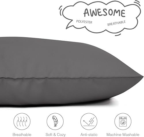 Miniatura 2 de EXQ Home Juego de 2 fundas de almohada de viaje de 14 x 20 pulgadas, fundas de almohada pequeñas para almohadas de bebé de 12 x 16 pulgadas, 13 x 18