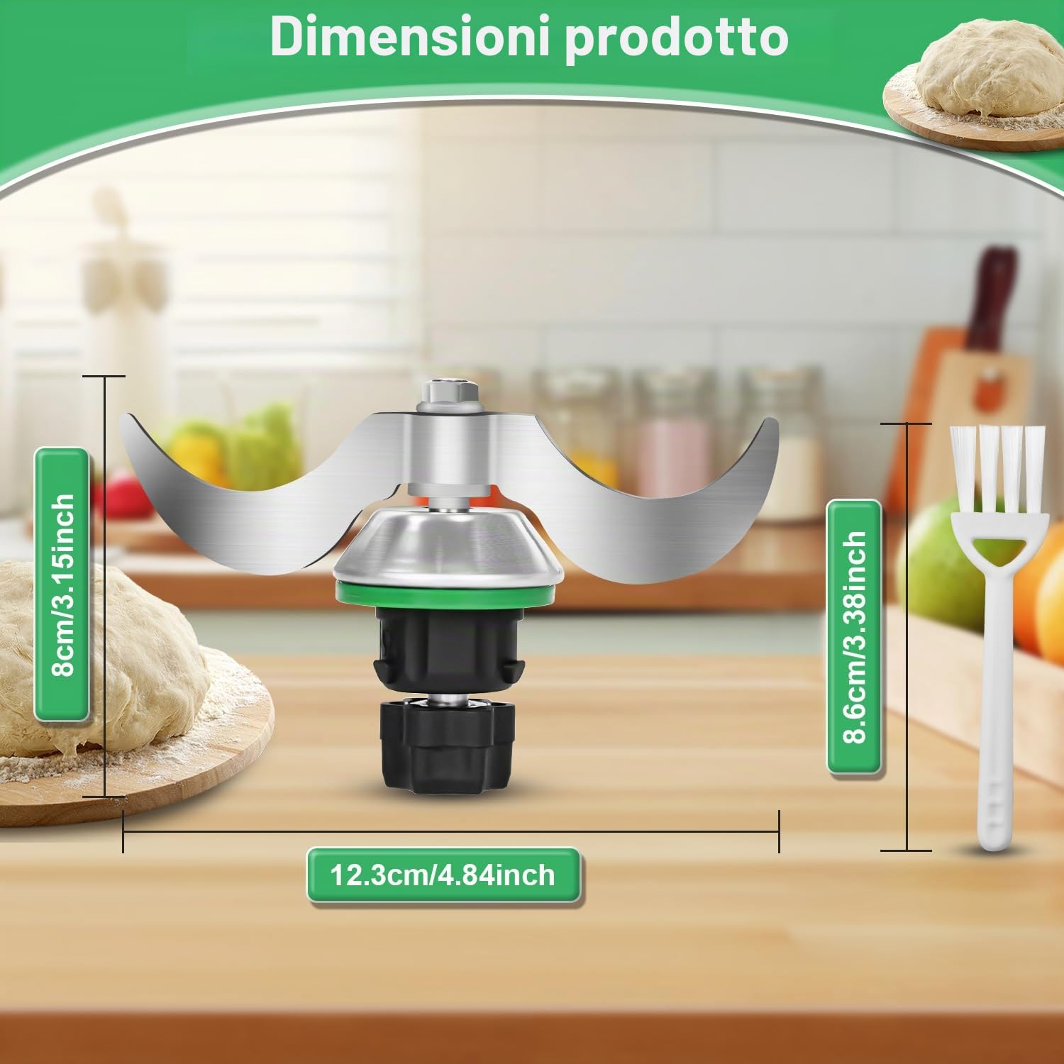 Coltello per Impastare per Bimby TM5 TM6, Accessori Bimby TM6 in Acciaio Inossidabile Professionale Compatibile, Gruppo Lame Bimby TM5 - Lame per Bimby TM5 / Ricambi Bimby TM5 TM6