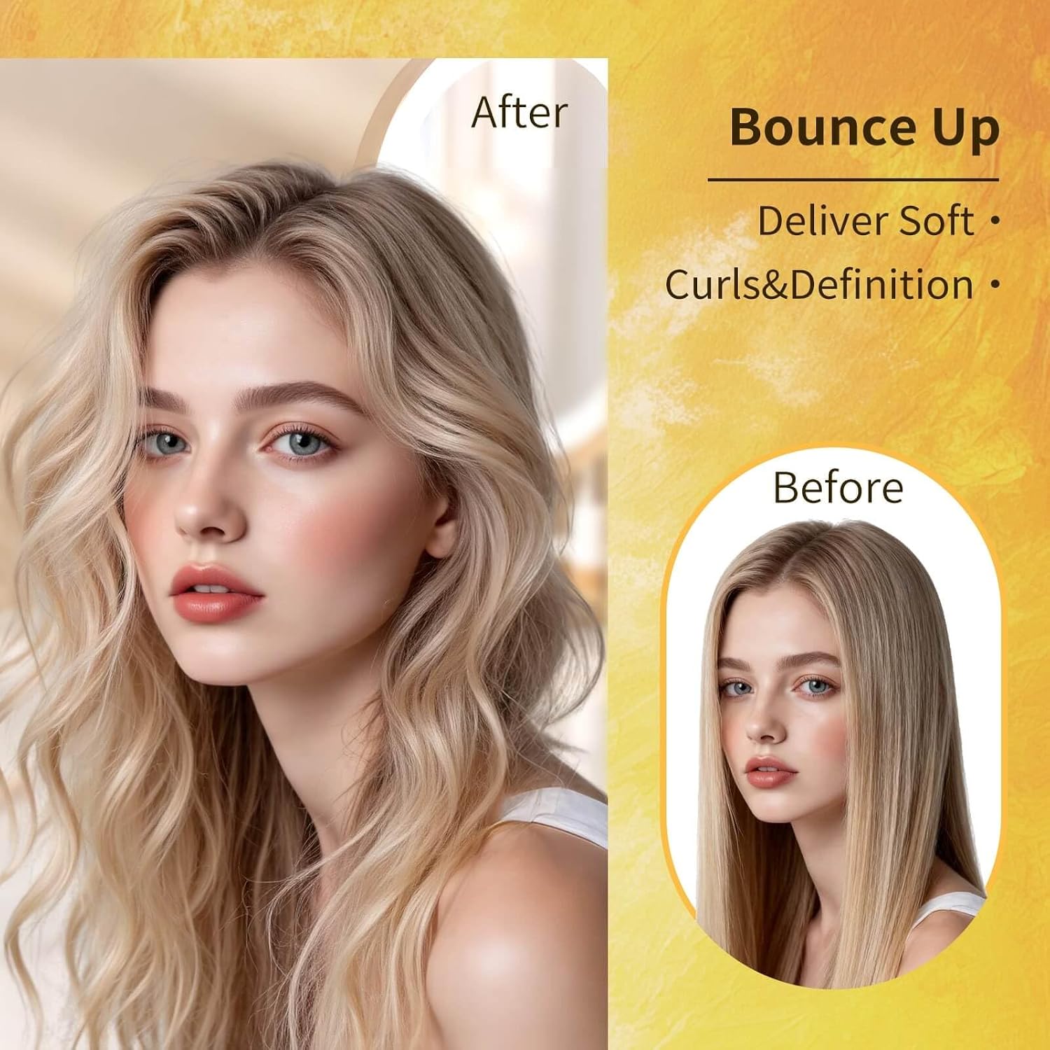 Long Barrel Attachment Compatible with Dyson Airwrap HS05 HS08 Accessories, 30mm/1.2 Inch Curling Barrel for Long Hair (Chest-Length & Below), Reversible Direction for Voluminous Waves,Gold