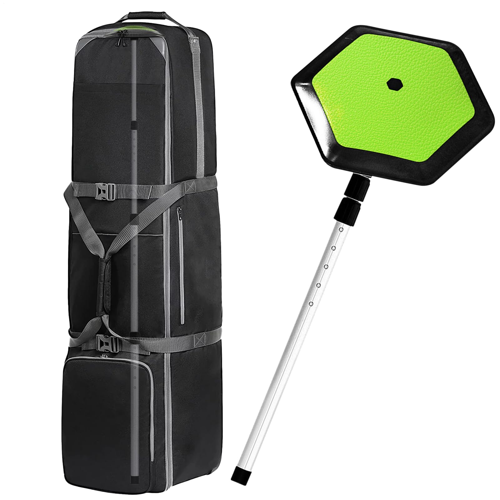 Protector de soporte para palos de golf rígido de aluminio y base premium 8