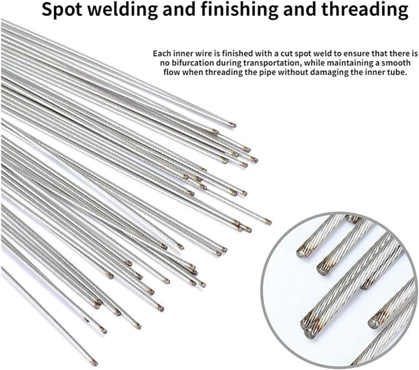 2meters MTB Bicycle Brake Line Bicycle Speed Line Fixed Gear Shifter Gear Brake Cable Set Core Inner Wire for MTB Road Bike