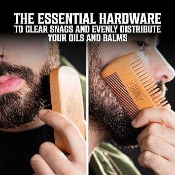 Viking Revolution Ultimate Beard Care Collection - Gifts for Men Includes Oil, Balm, Brush, Comb and Pen - Beard Kit for Men with Sandalwood, Spiced Vanilla, Coffee Whiskey, Sweet Tobacco