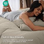 David's Home Waffle Weave Duvet Cover Set Queen Size,Soft Breathable Comforter Cover Set with Pillowcases,Textured Home Decor Bedding Set Cozy for All Seasons, Taupe 90"×90",No Comforter