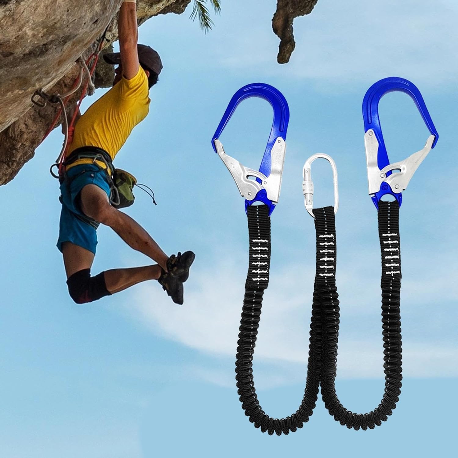 建設用ハーネス | ヘビーデューティー ウェビング ストラップ フック付き | 安全落下防止ラニヤード,犬用子供用建設用车用クライミ