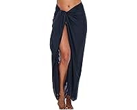 SHU-SHI Womens Beach Cover Up Sarong Swimsuit Cover-Up Many Solids Colors