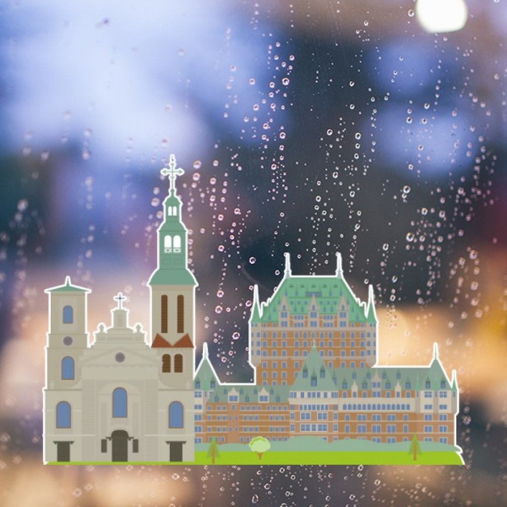 Sticker mural Canada coloré pour décorer une chambre d'enfant
