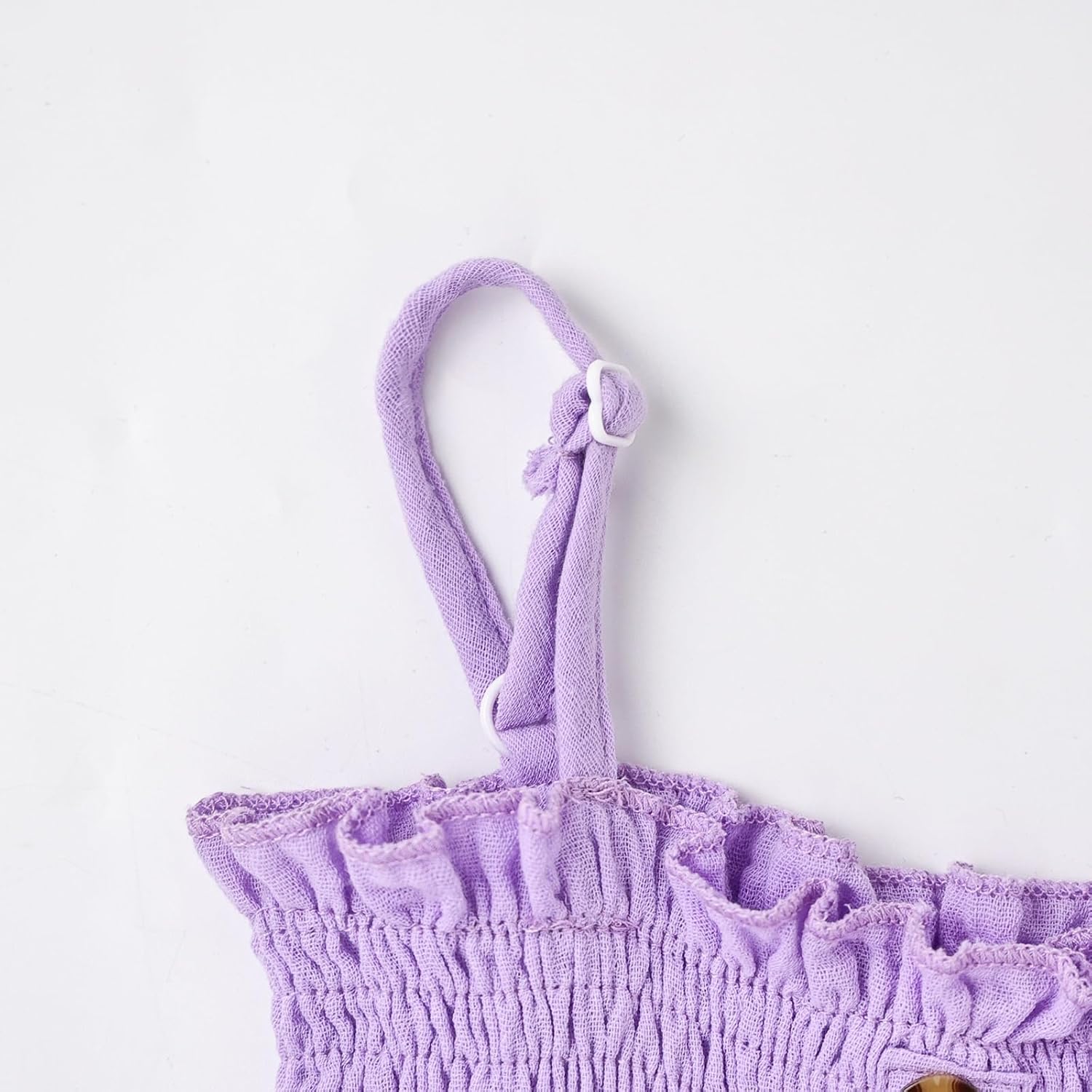 Toddler Baby Girl Clothes Summer Outfits Cute Bow Button Ruffle Camisole Pants Set 9-36 Months - Image 5