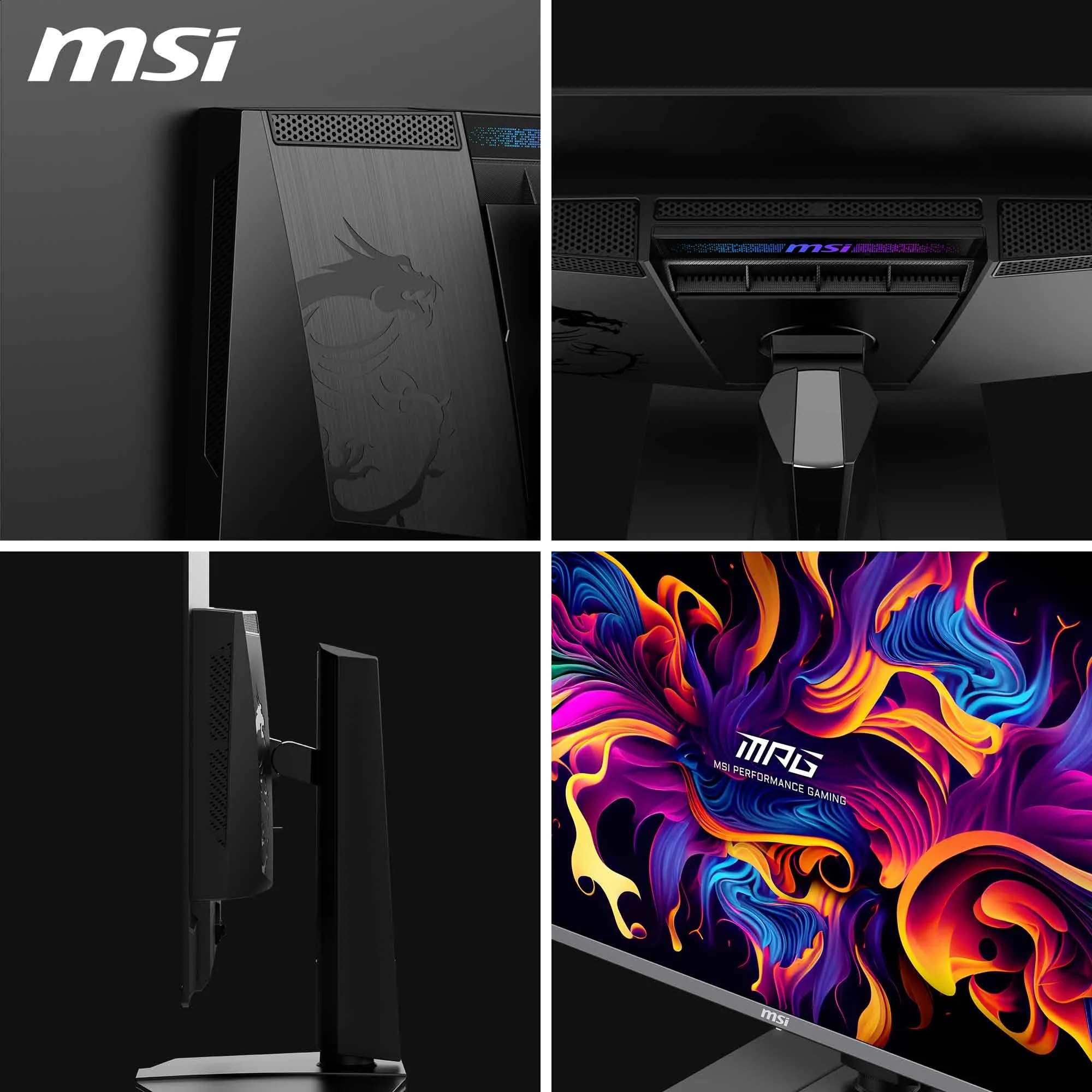 MSI MPG 322URX QD-OLED 31,5" 4K UHD Gaming Monitor - Pannello Quantum Dot OLED 3840 x 2160, 240Hz / 0,03ms, 99% DCI-P3, ΔE≤2, DisplayHDR True Black 400, KVM, RGB - DP 2.1a, HDMI 2.1, USB Type-C