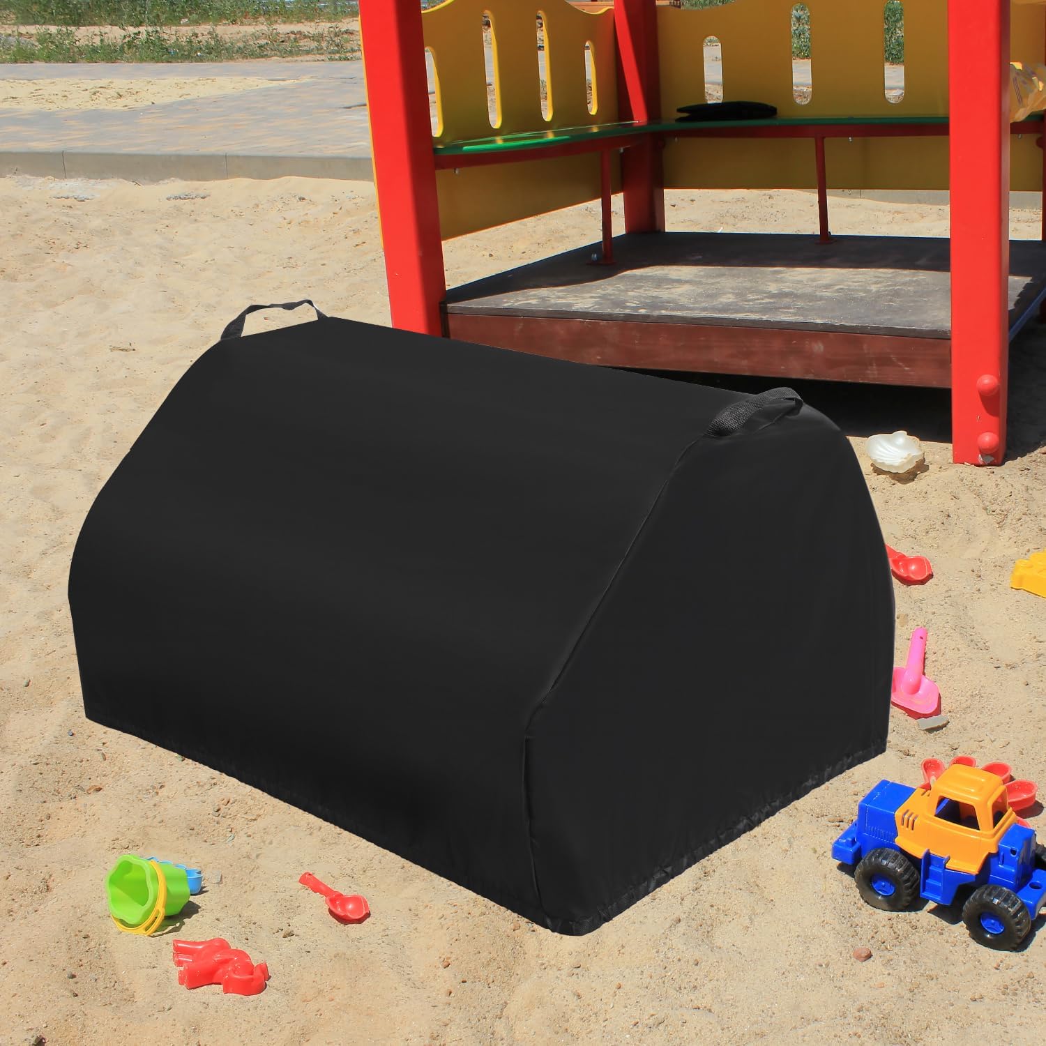 Kids Sandbox Cover for Little Tikes Dirt Diggers Excavator Sandbox, PU Coating Water-Proof Sun-Protection 600D Oxford Fabric Outdoor Cover with Drawstring Handle Included Storage Bag
