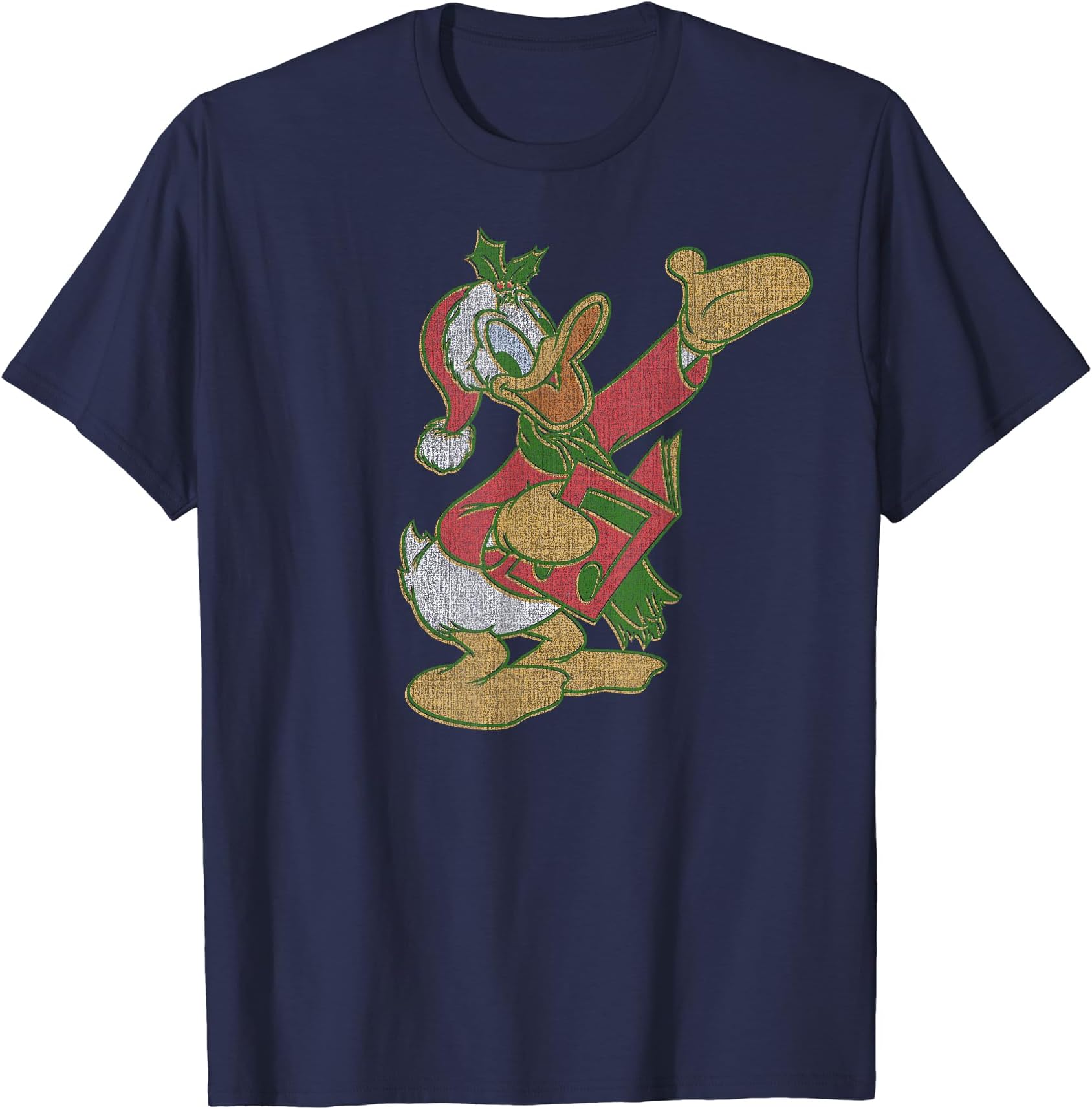 Disney Mickey And Friends Christmas Donald Duck Caroling T-Shirt