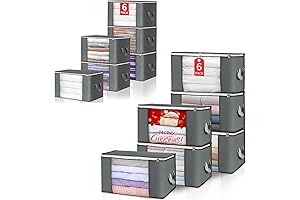 budding joy 90l large storage bags, 6 pack