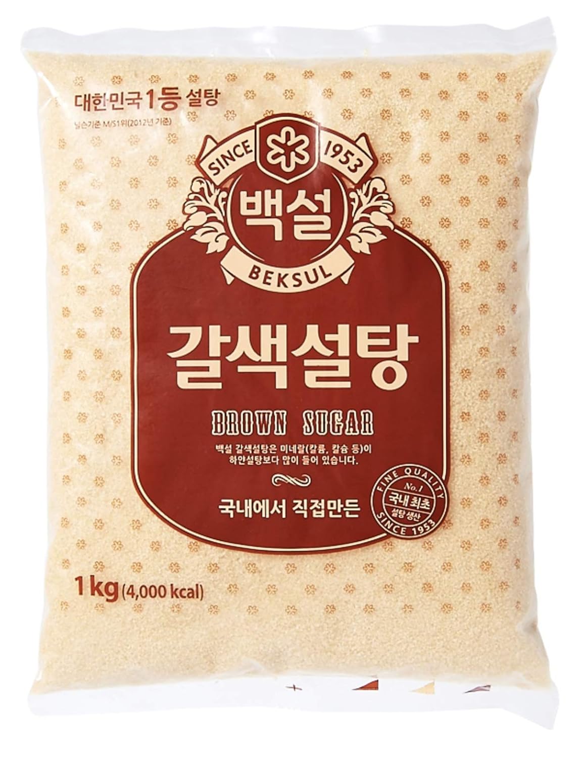 Korean Beksul Fine Quality Sugar 2.2lb 백설 설탕 (Brown Sugar)