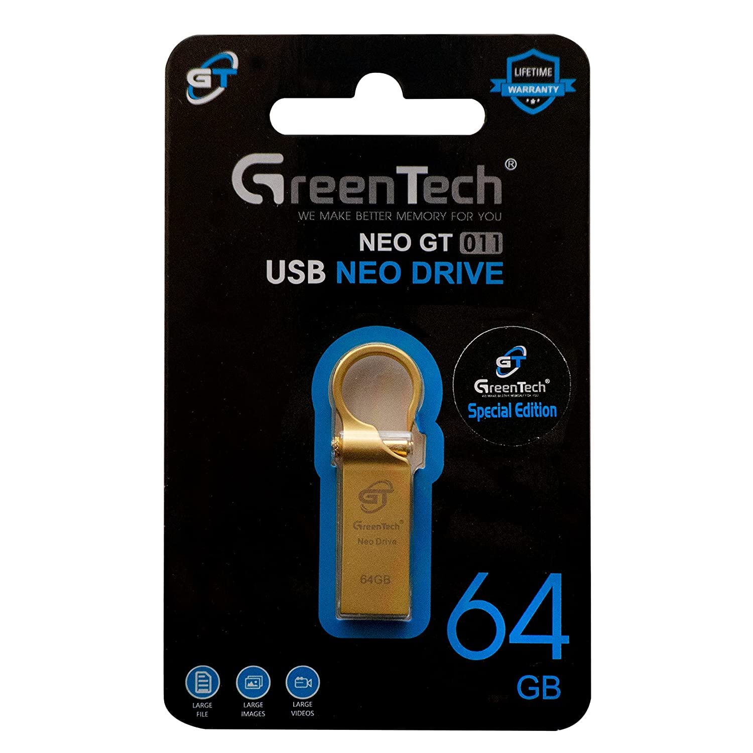 GREEN TECH USB Pen Drive USB Pen Drive/Flash Drive with Metal Body External Storage Device (64 GB Color : Gold) (B0B93HKFS4) Amazon Price History, Amazon Price Tracker