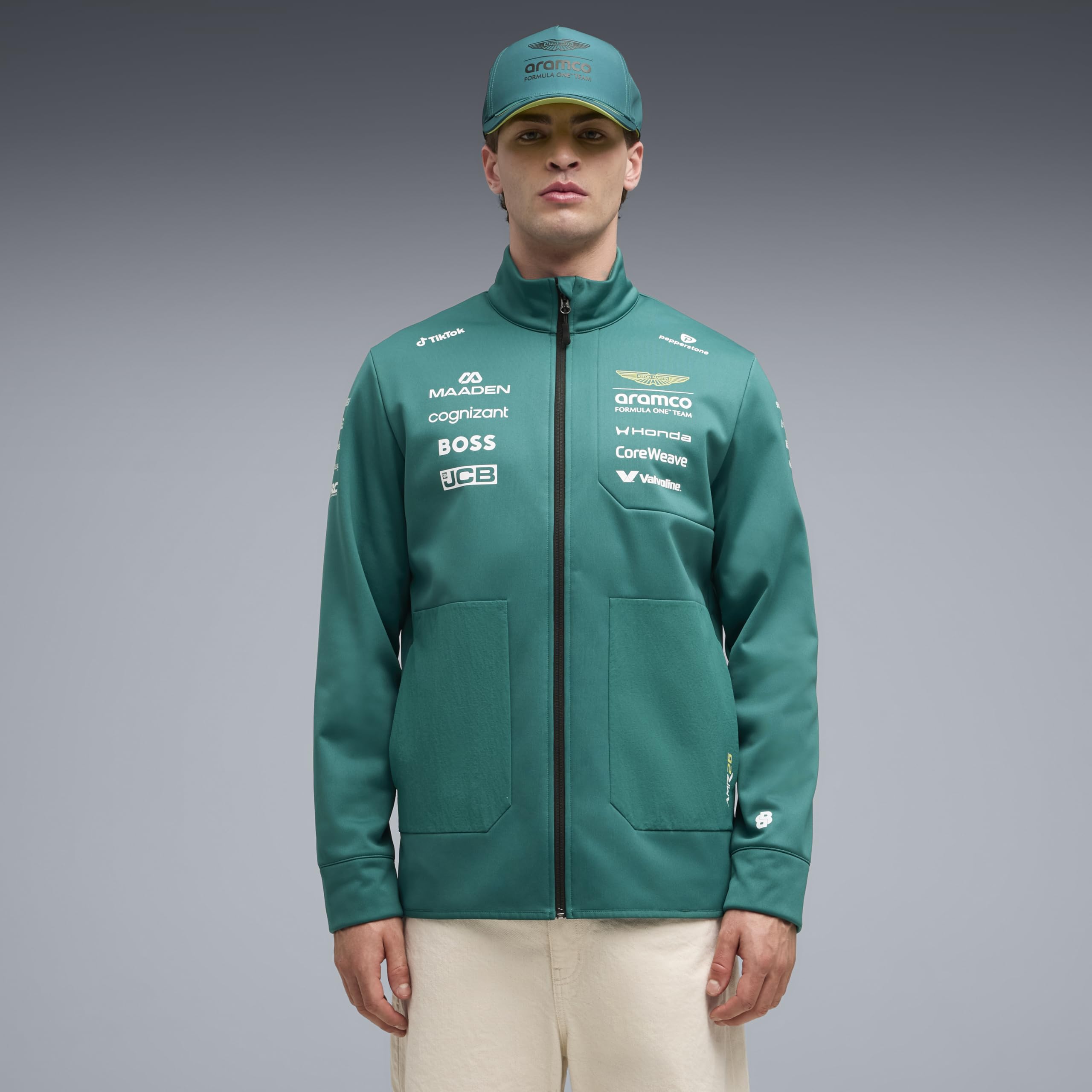 PUMA Aston Martin F1 2026 Chaqueta softshell del equipo para hombre – Verde