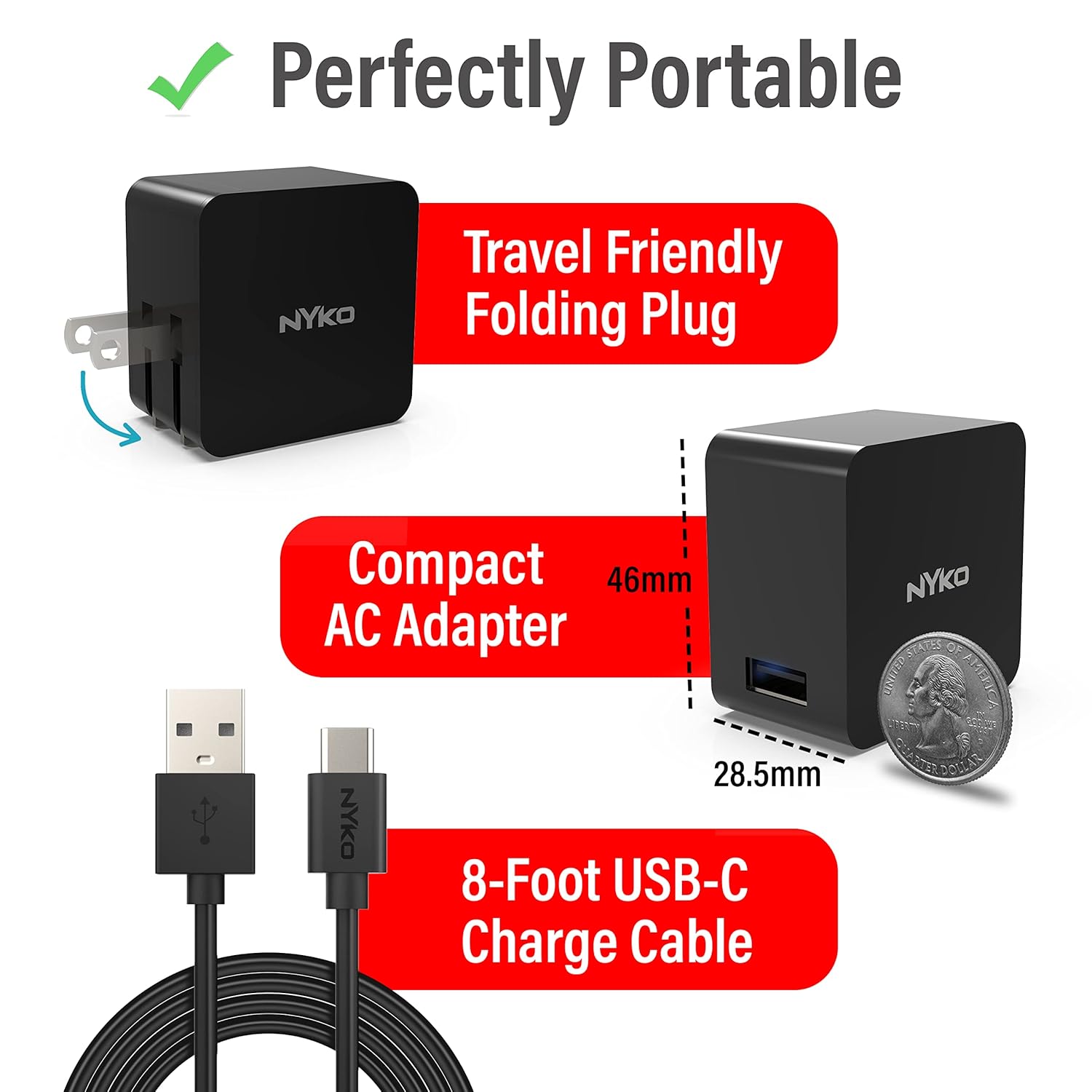 Nyko USB Type-C Travel Charger for Nintendo Switch Kuwait Ubuy - Main Image