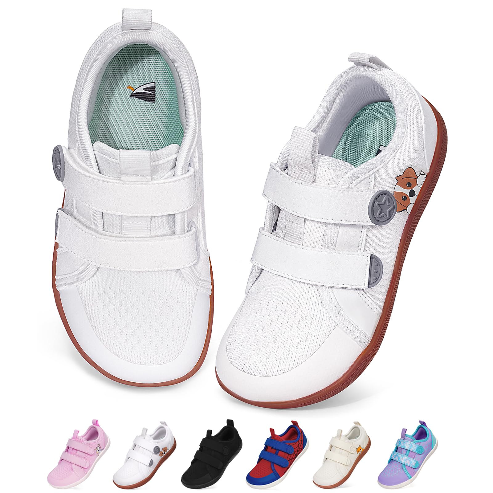 Zapatos descalzos para niños, anchos, zapatos descalzos para niños y niñas, zapatillas minimalistas, suaves, antideslizantes, con soporte de arco
