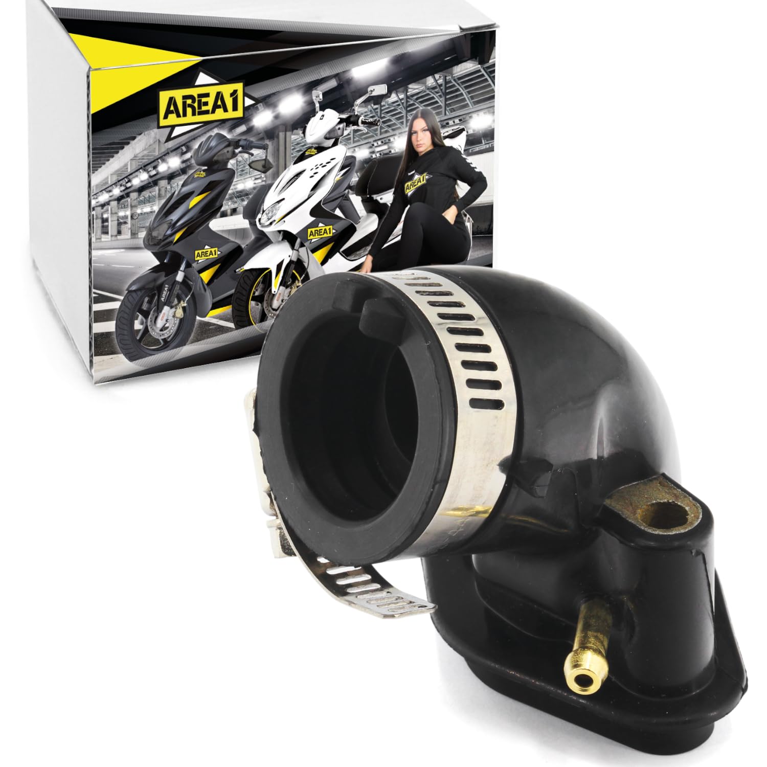 Area1Replacement Intake Manifold GY6 125/150cc China 4-Stroke Scooter Compatible with Baotian Rex RS Benzhou Guoben Flex-Tech Lingben Kreidler Vanguard Znen Zhej Jinlun Qinqui Sonik Wangye