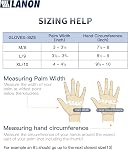 LANON 12 Gants de travail de sécurité, gants de travail mécanicien pour hommes, respirable PU Enduit, maille sans couture,Lavage double, Noir, Moyen