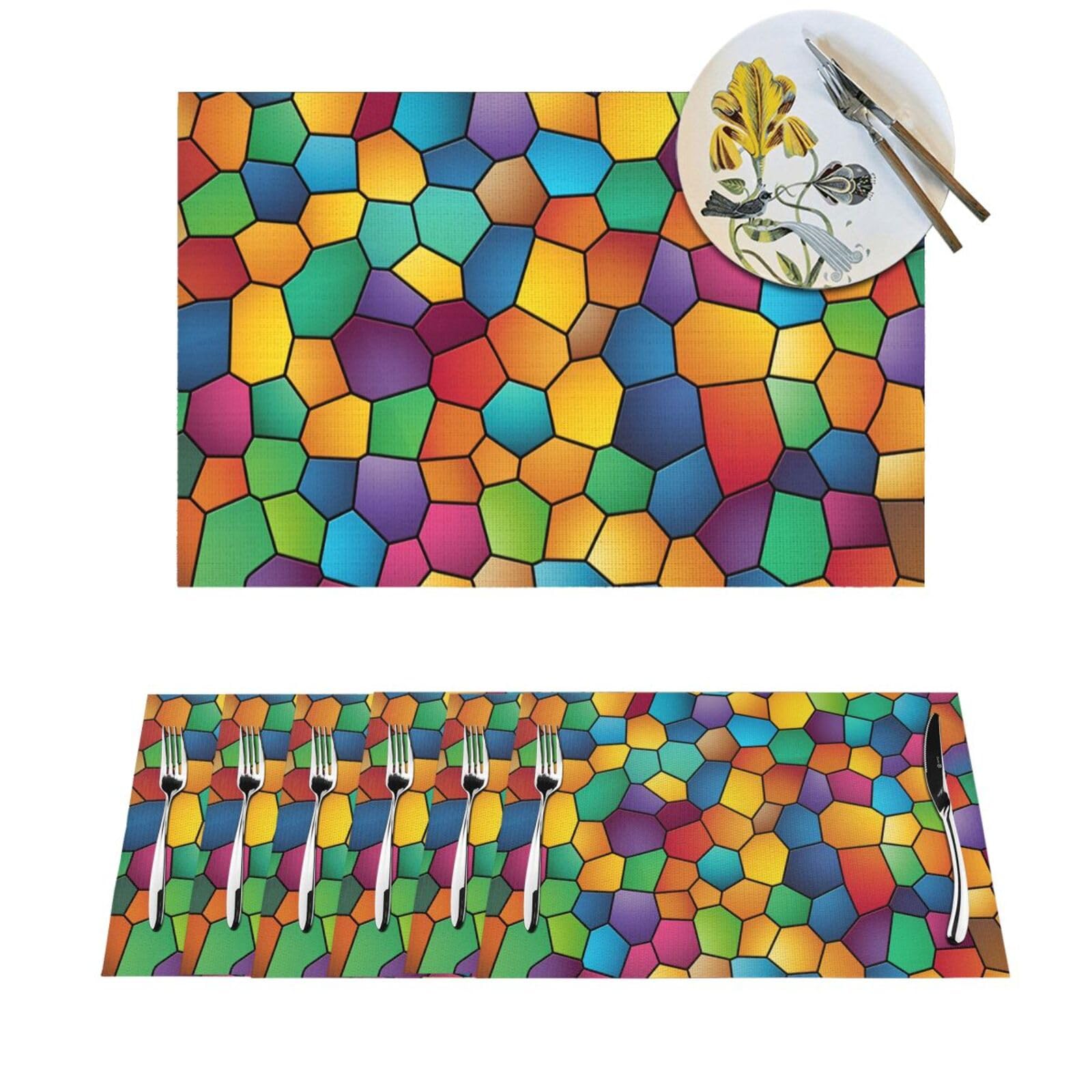 Sets de table pour extérieur et intérieur lot de 6 PVC pour repas