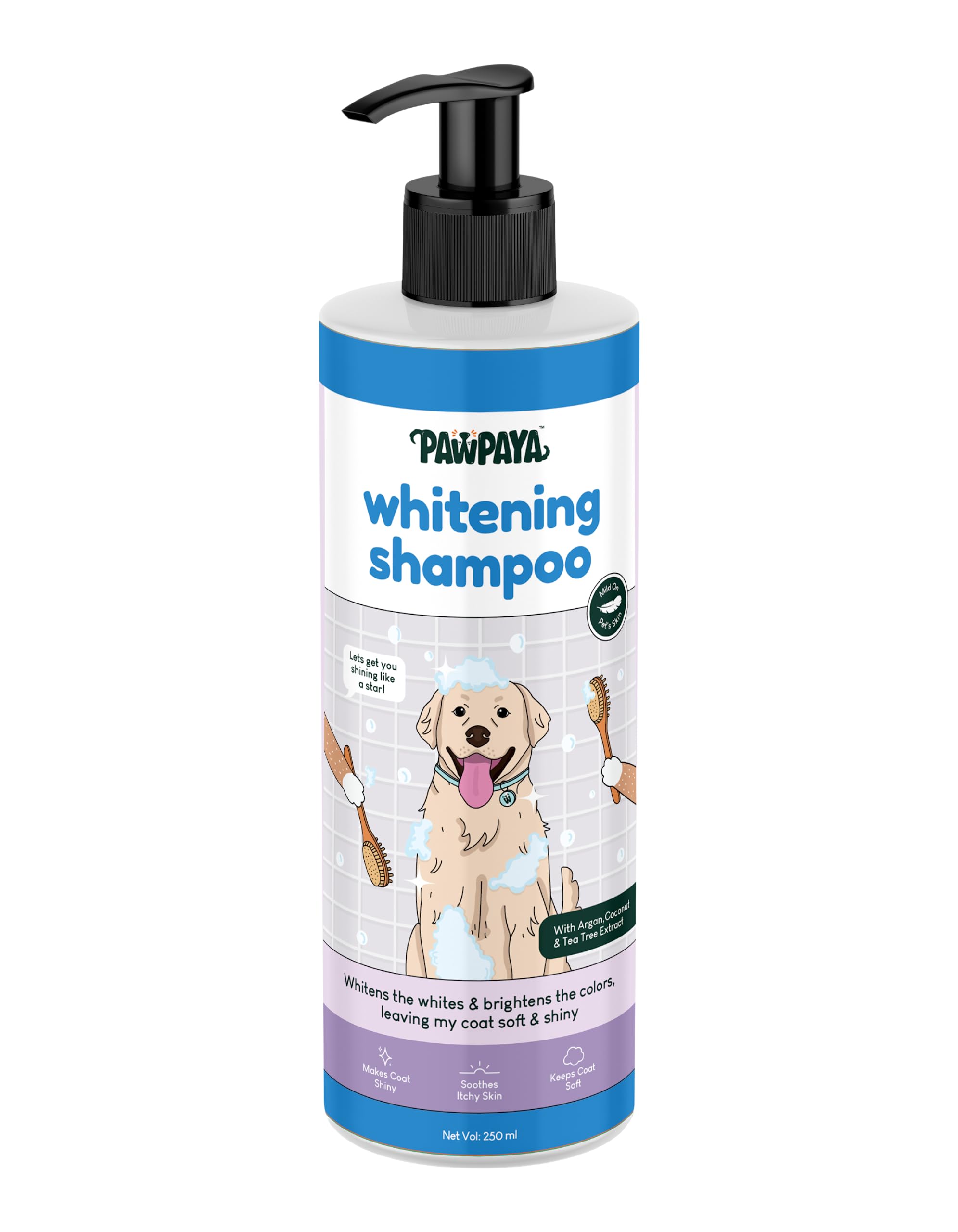 Pawpaya Whitening Dog Shampoo – 250 ml Sulphate & Paraben Free; Goodness of Coconut, Tea Tree & Argan Extracts and Breeds of Dogs (B0C93SG9BN) Amazon Price History, Amazon Price Tracker