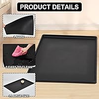 Vista 3 de Cunno 2 Piezas Bandeja de Repuesto para Jaula de Perro Bandeja Inferior de Perrera Bandeja Inferior de Repuesto Bandeja Inferior de Plástico