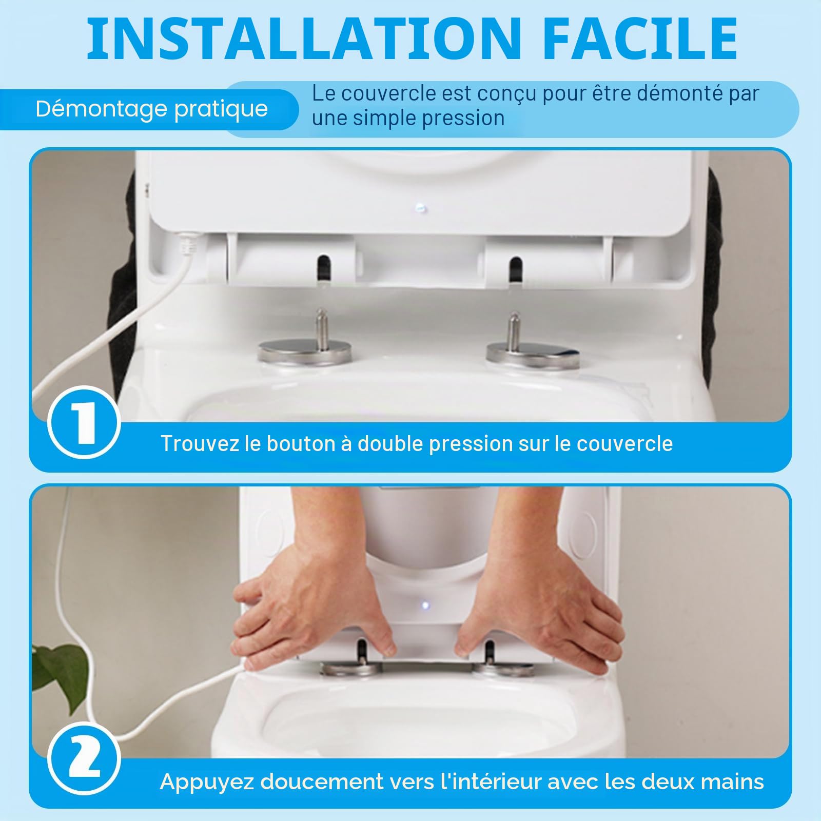 Siège de toilette intelligent chauffant